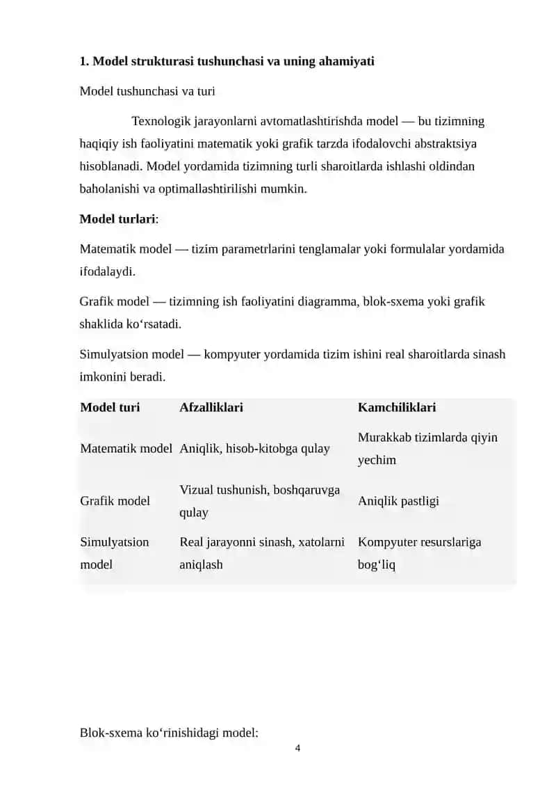 Model strukturasi tahlili oʻzgaruvchan parametrlar va ular orasidagi bogʻlanishlar 4