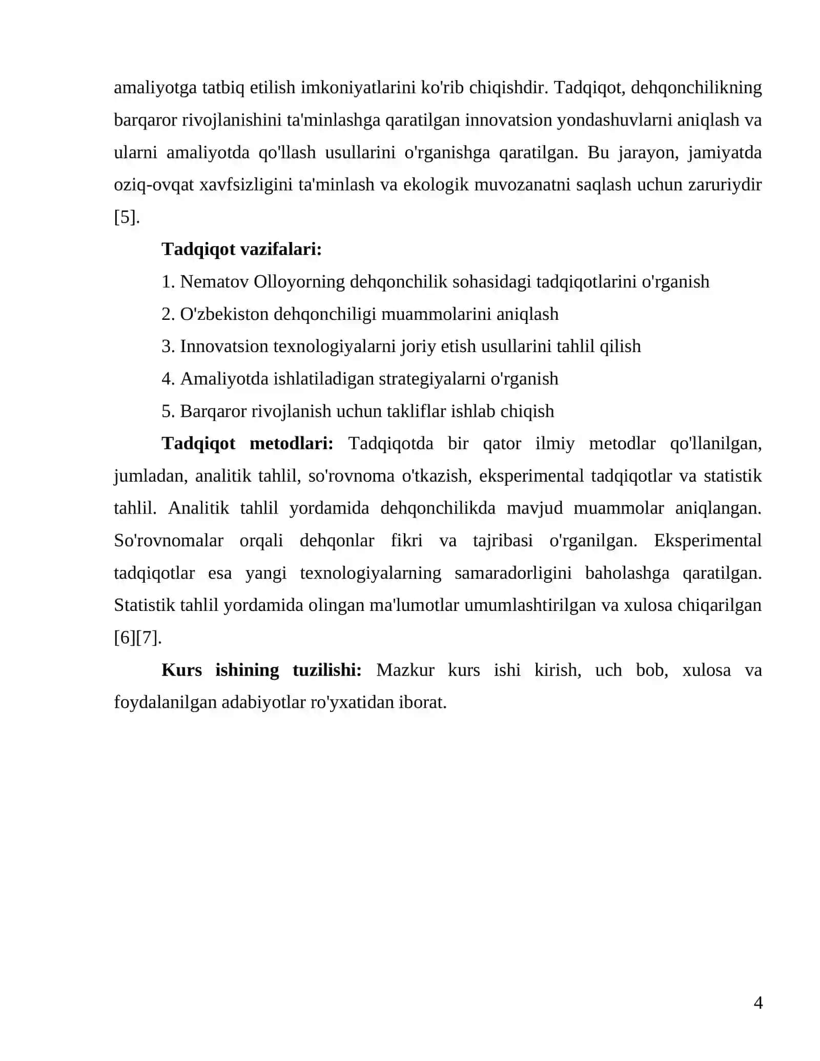 DEHQONCHILIK FANIDAN KURS ISHI 4