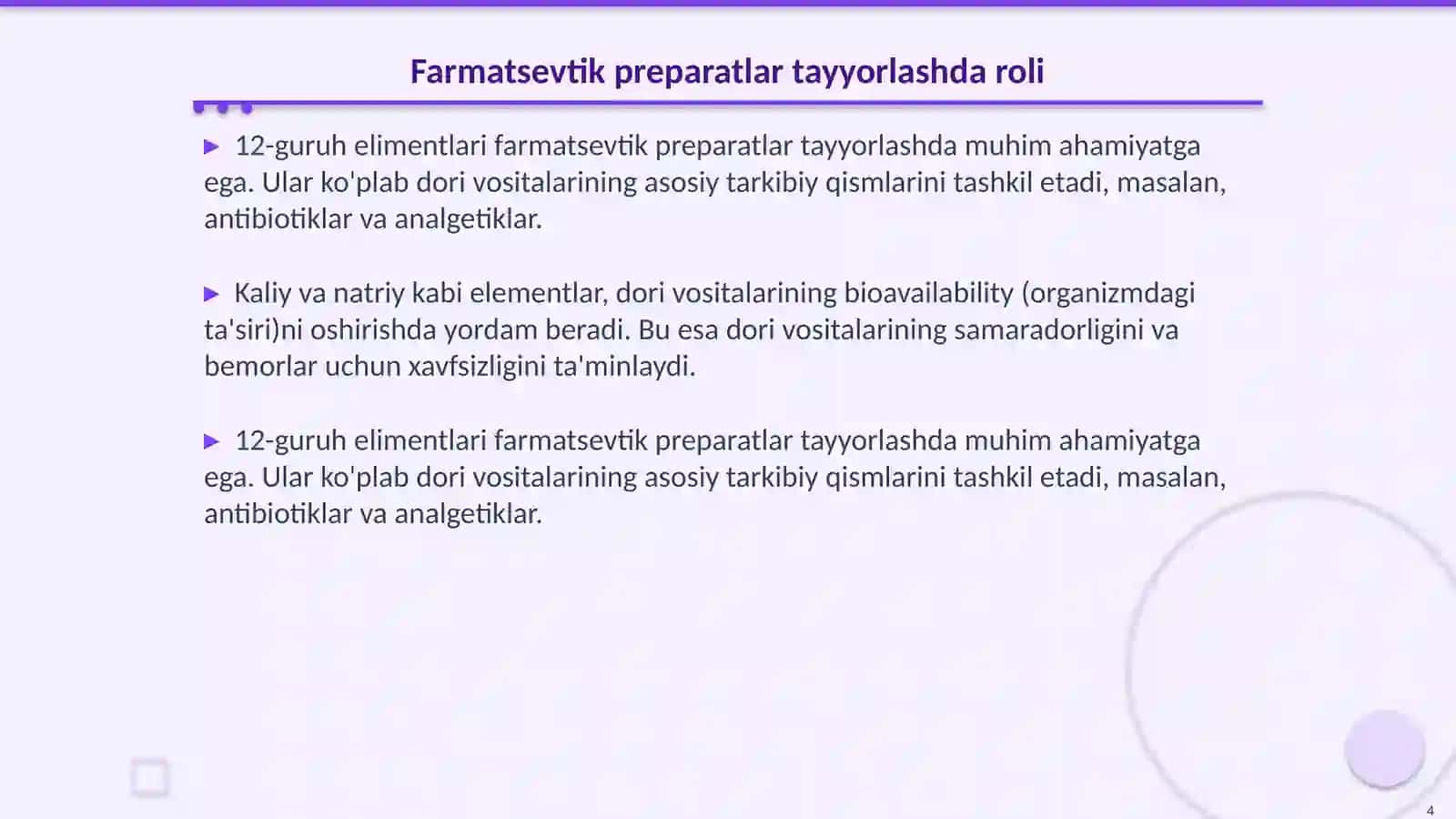 12-guruh elimentlarinining farmatsiyada ahamiyati 4
