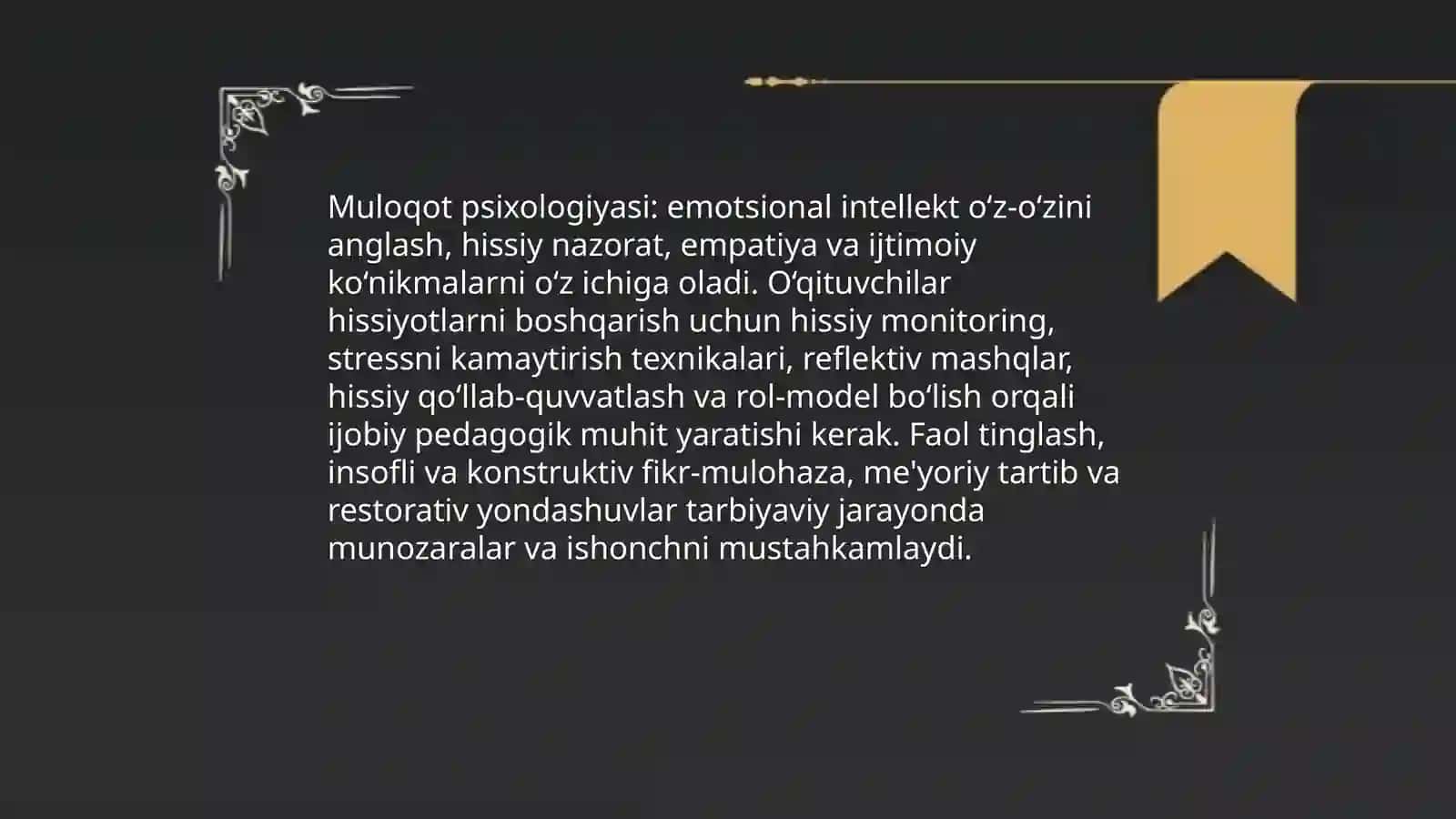 Oʻqituvchi faoliyatida muloqot madaniyati va psixologiyasi 4