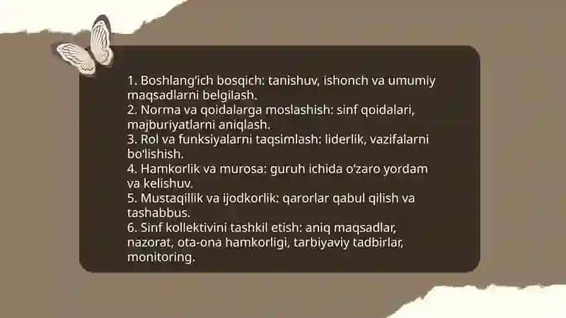 Oʻquvchilar jamoasi yaxlit pedagogik jarayonning asosiy shakli 4