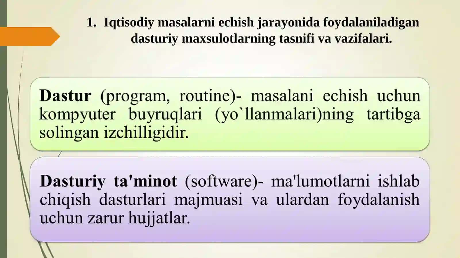 IQTISODIYOTDA FOYDALANILADIGAN DASTURIY MAXSULOTLAR 4