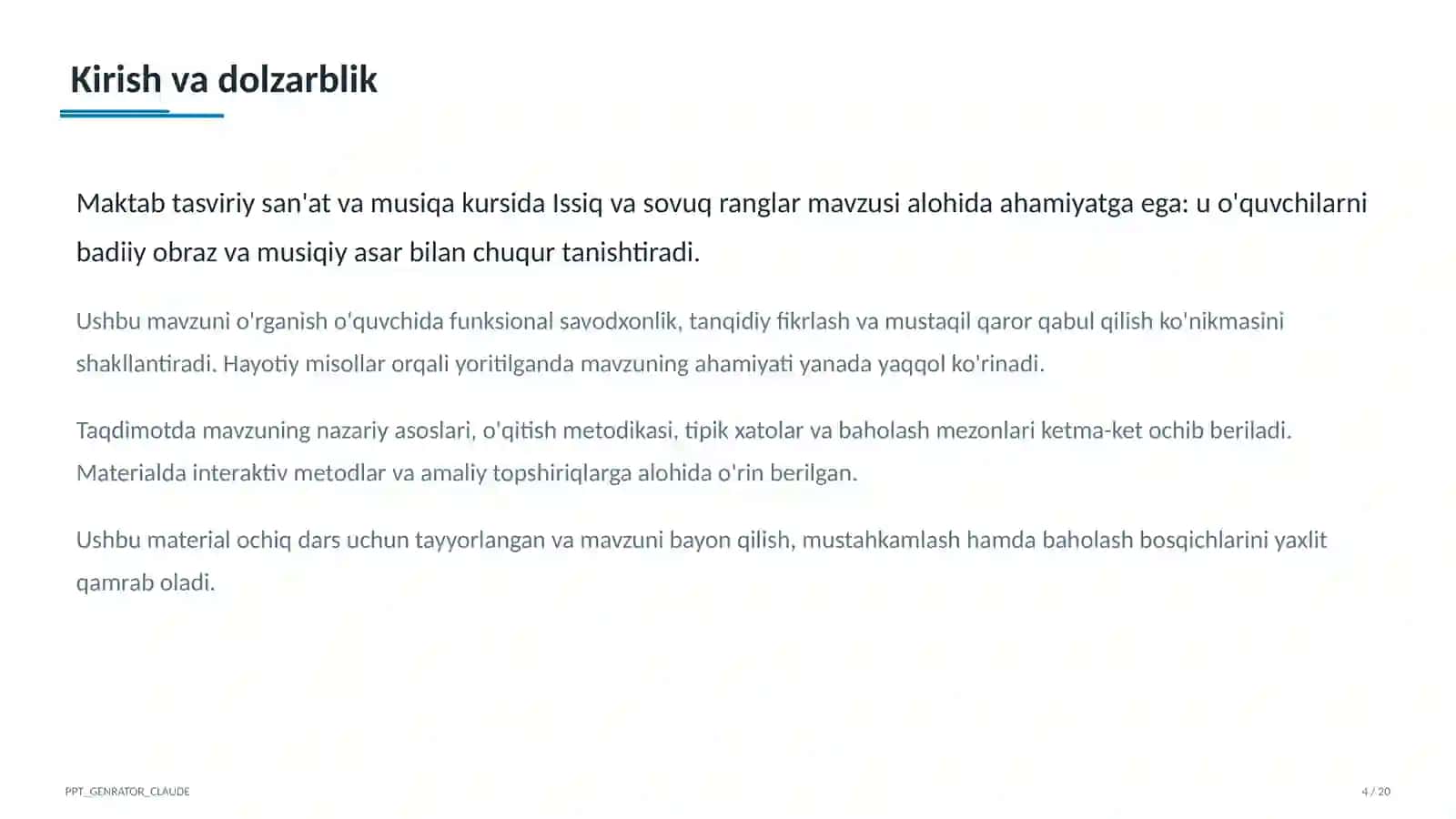 Issiq va sovuq ranglar (2-sinf) 4