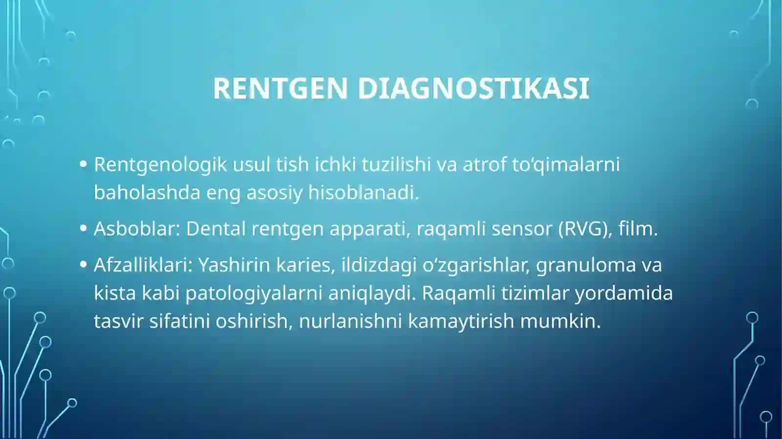 Tishqattiq toʻqimasikasalliklari ni qoʻshimcha tekshirishda ishlatiladigan asbob anjomlar 4