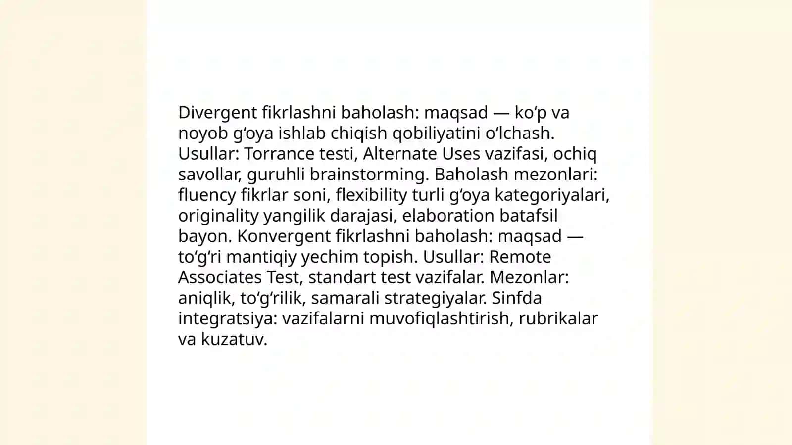 Oʻquvchilarni ijodiy qobiliyatlarini aniqlash va rivojlantirish 4