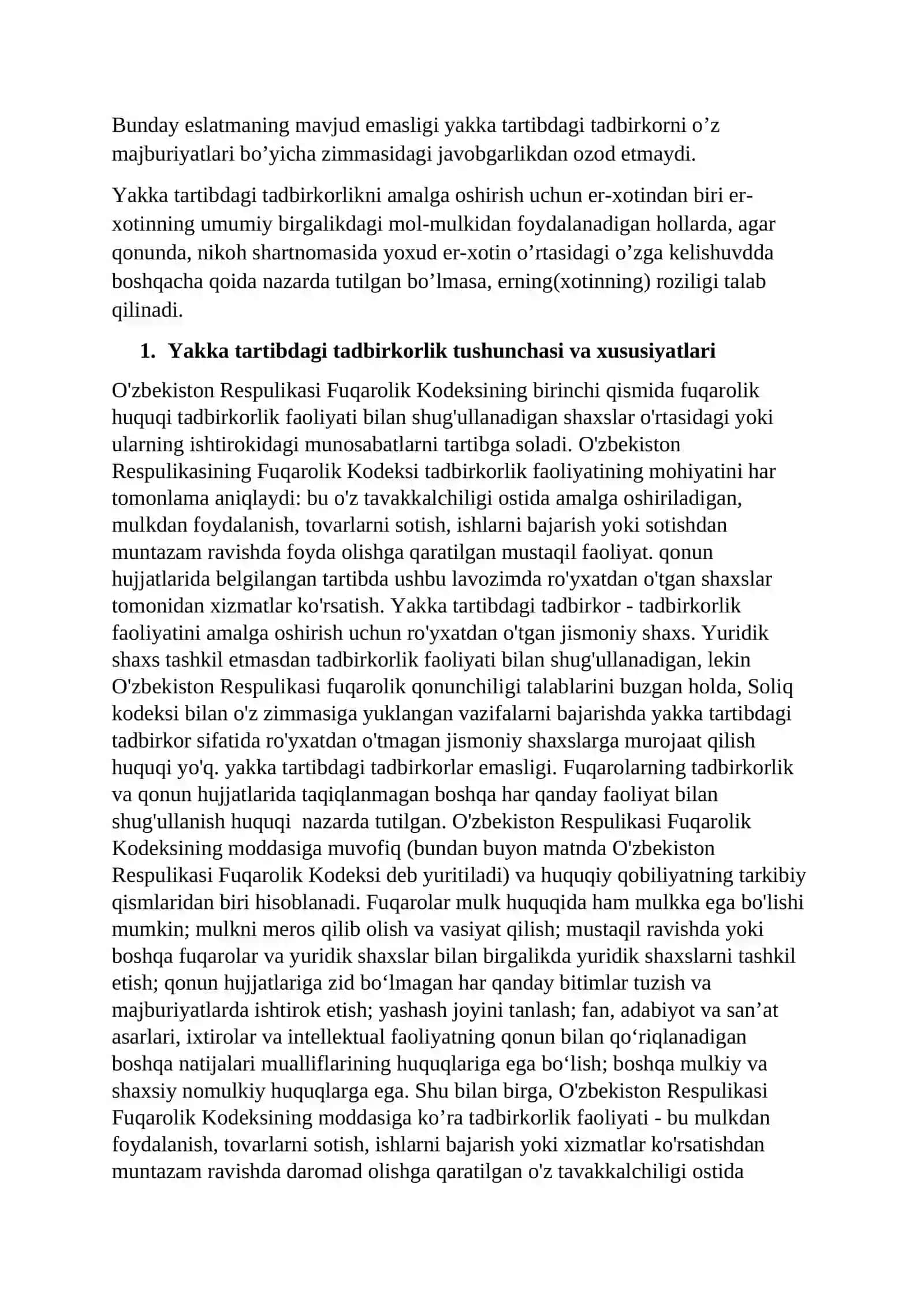 Yakka tabdirkorlarning moliyaviy hisobotlari va ularning shakllari 4