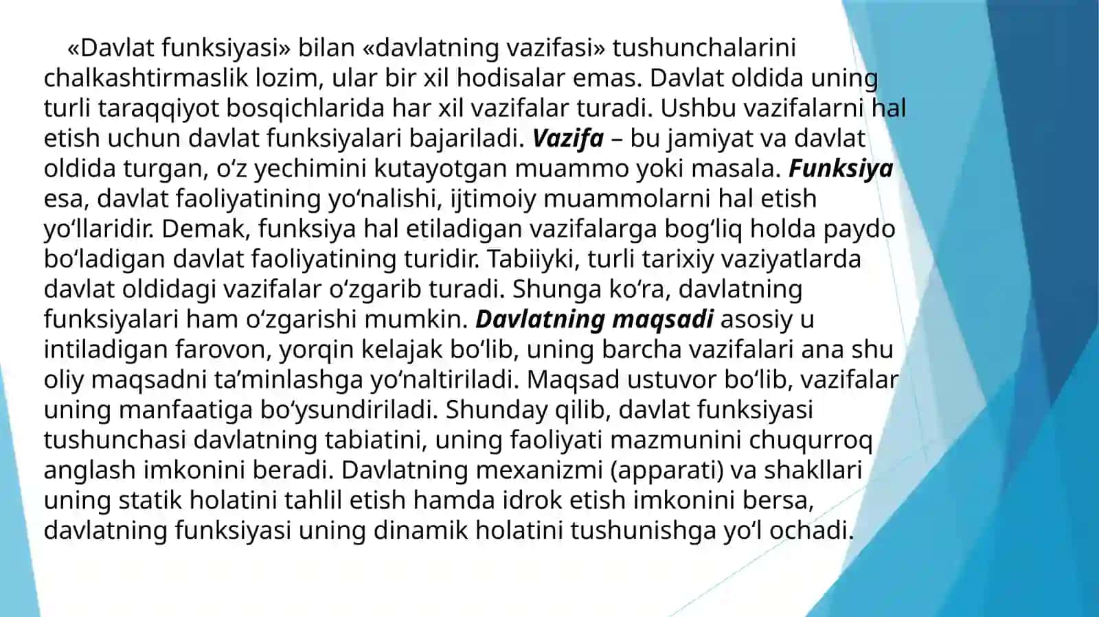 Davlat funksiyalari tushunchasi va turlari 4