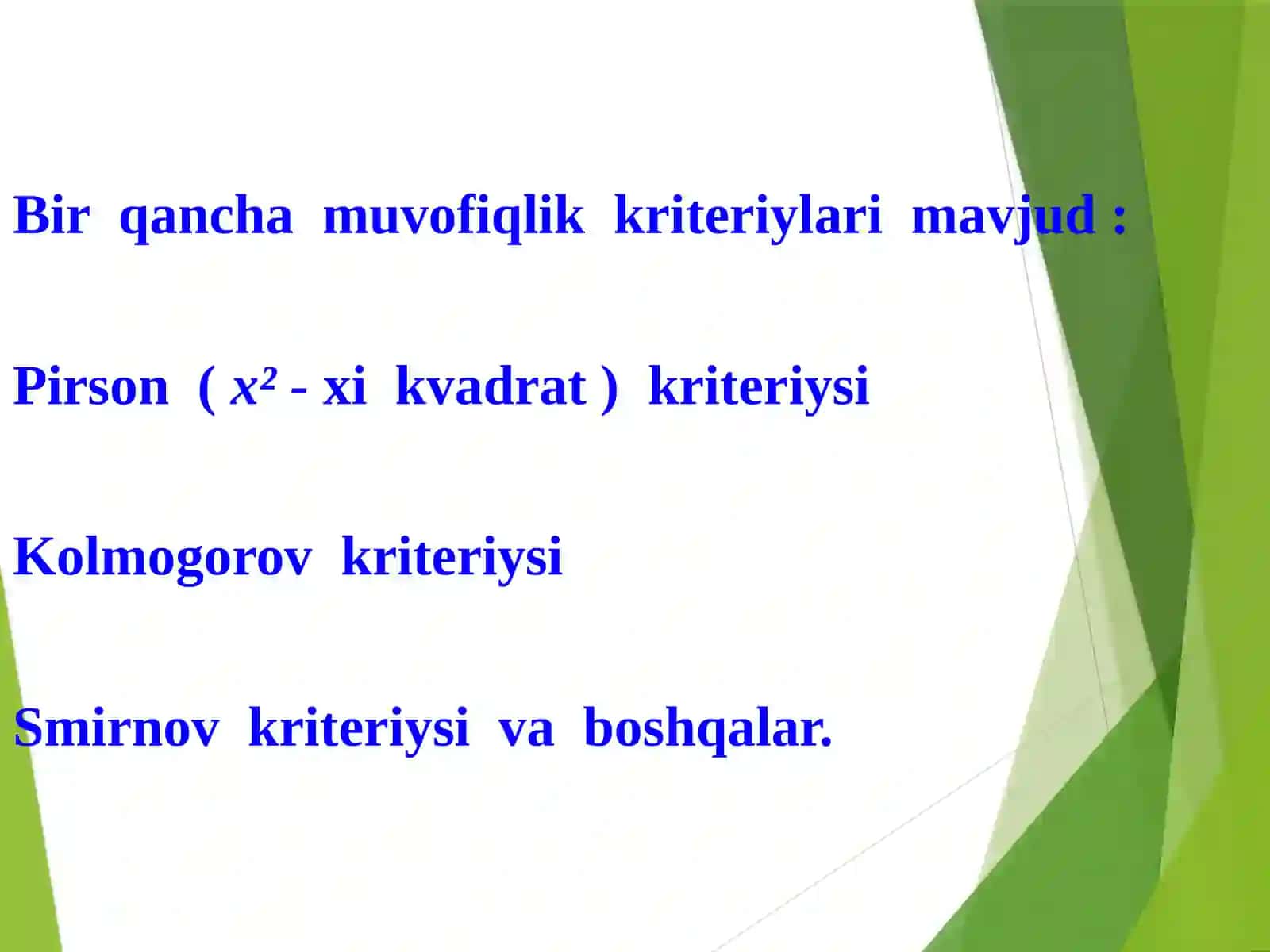 Pirson kriteriysi 4