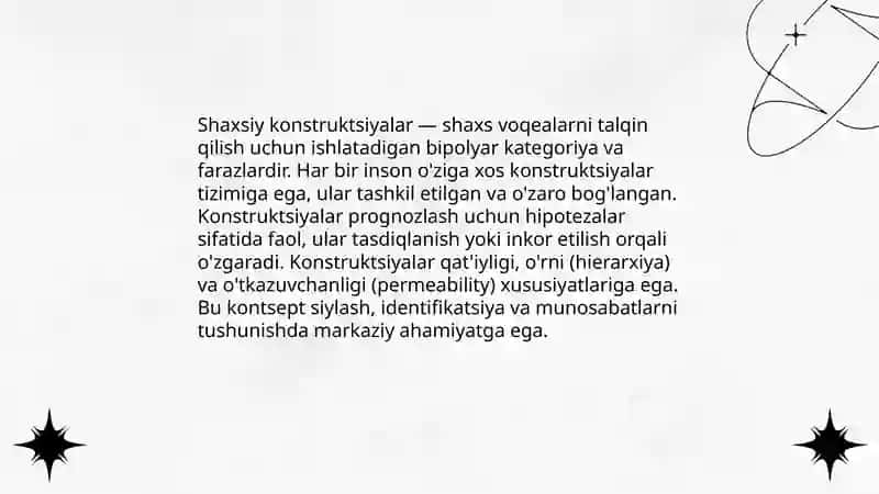 Jorj Kelli: Kognitiv shaxs nazariyasi 4