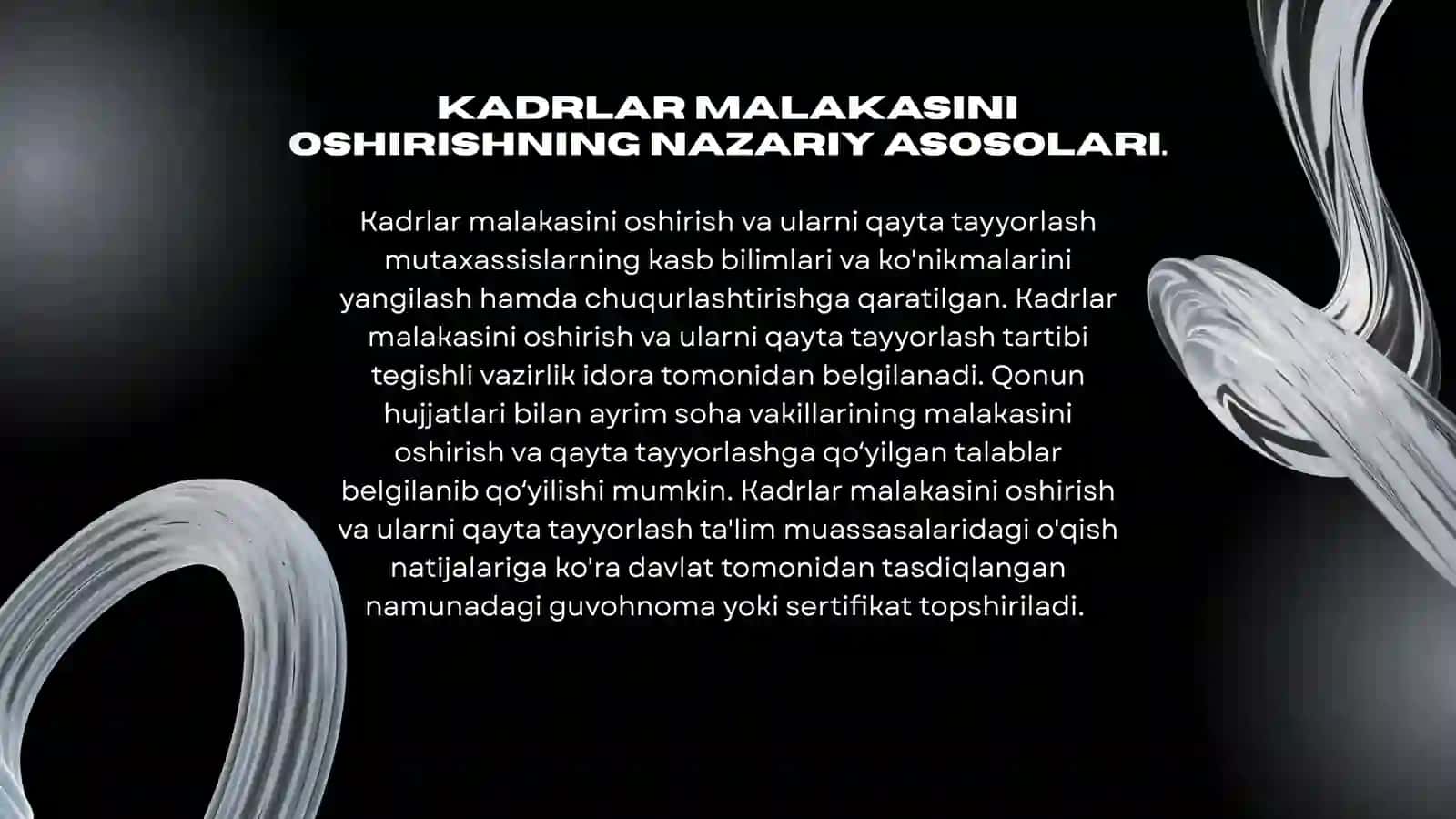 KADRLAR MALAKASINI OSHIRISH VA KASBIY RIVOJLANTIRISH 4