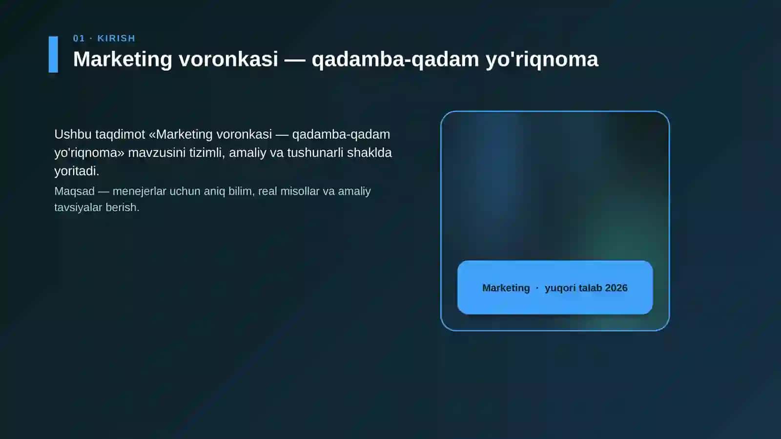 Marketing voronkasi — qadamba-qadam yo'riqnoma 4