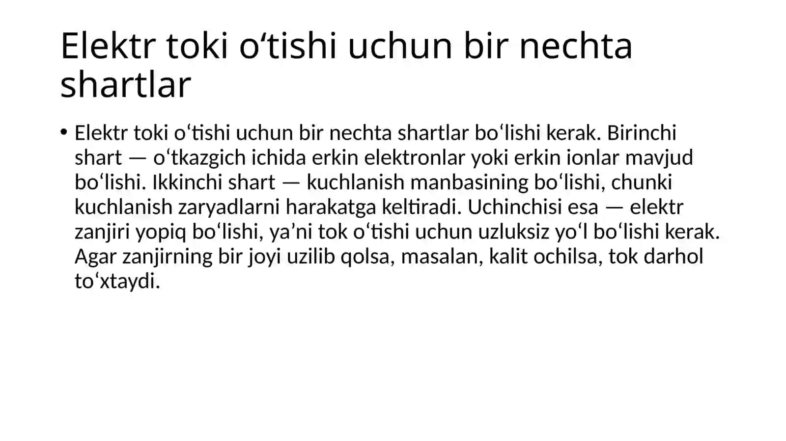 Elektr Toki Tushunchasi 4