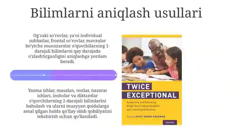 Tarbiyafaninioqitishdaoquvchilarningbilimkonikmavamalakalarinitashxisetish 4