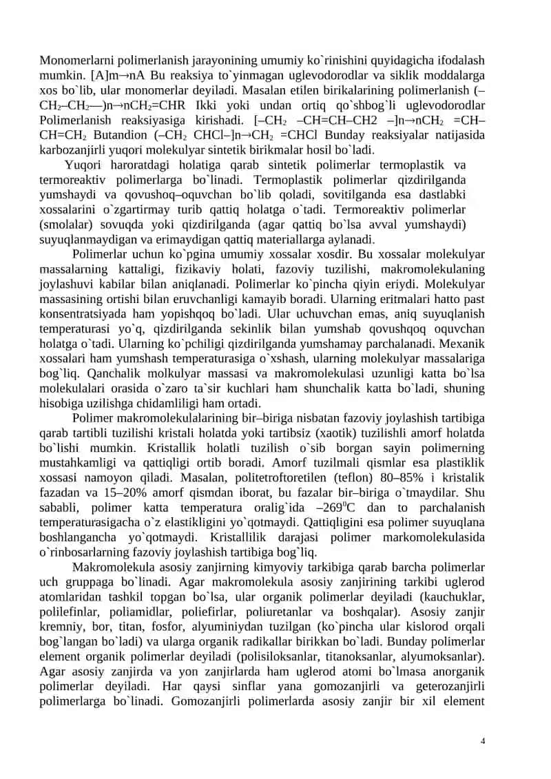 Yuqori Molеkulyar Birikmalar 4