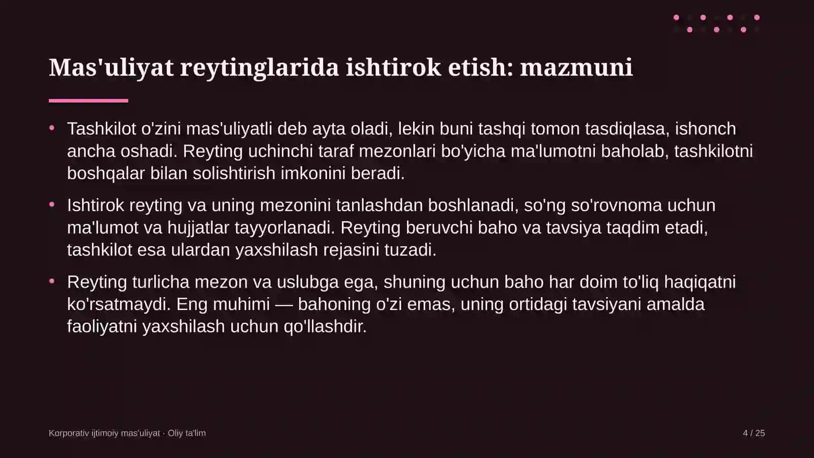 supermarketlar tarmog'ida ijtimoiy mas'uliyat reytinglarida ishtirok etish 1265 4