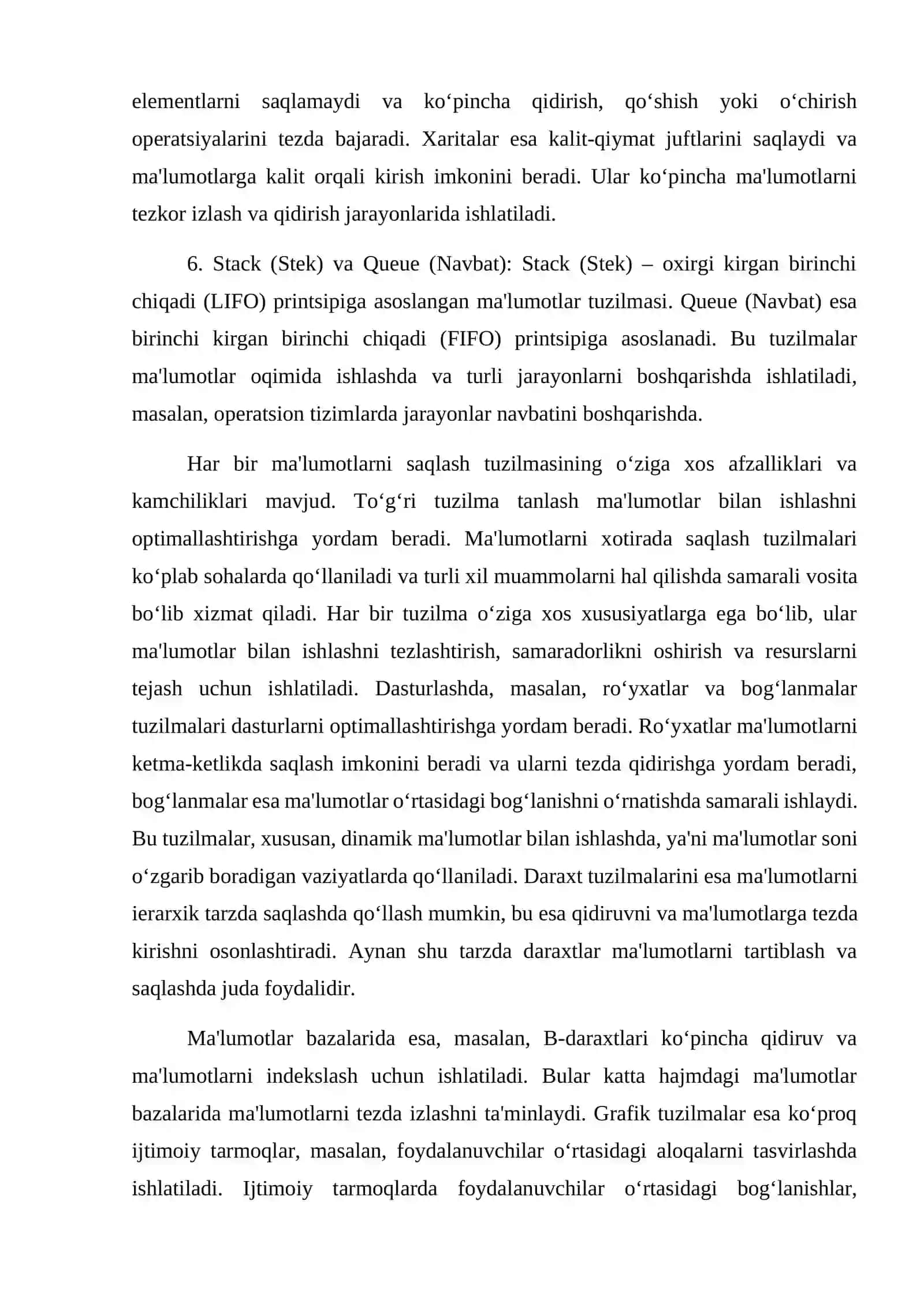 MA’LUMOTLARNI XOTIRADA SAQLASH TUZILMALARI 4