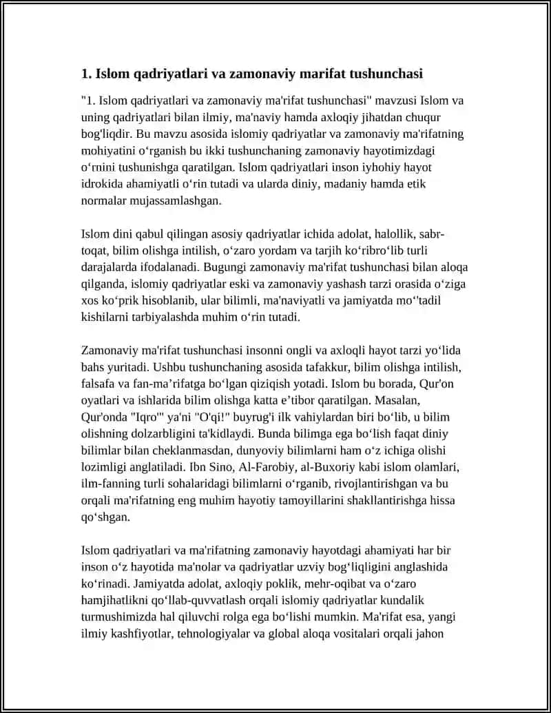 ISLOM QADRIYATLARI VA MARIFATNING HOZIRGI DAVRDAGI AHAMIYATI 4