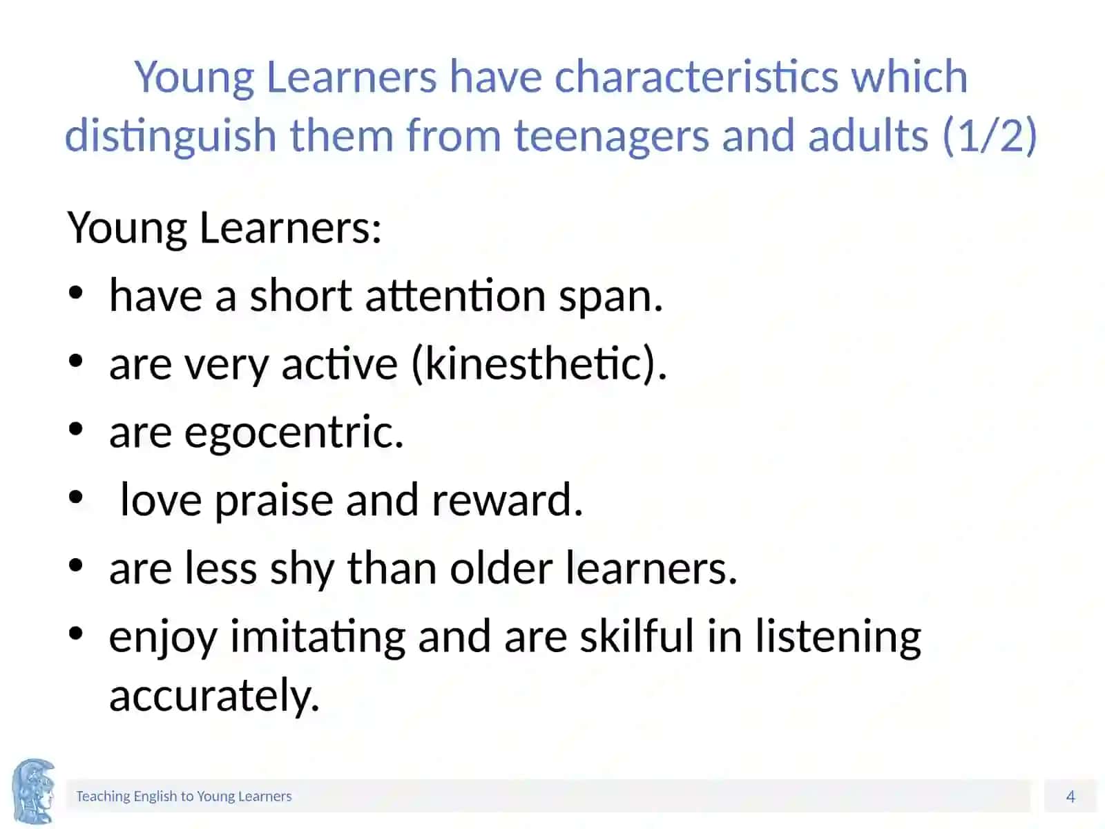 Teaching English to primary school 4