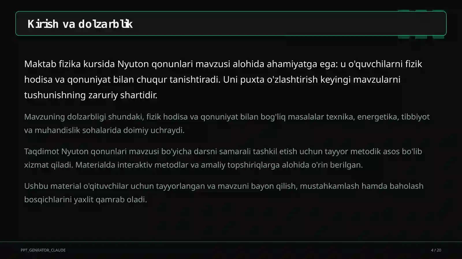 Nyuton qonunlari (9-sinf) 4