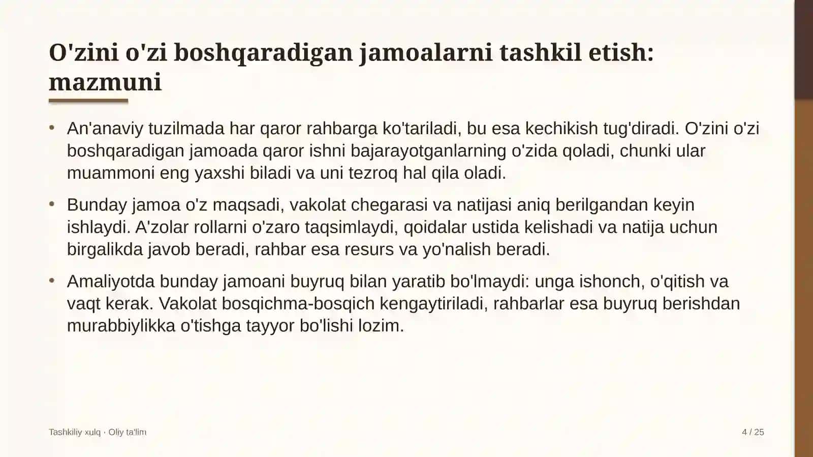 tuman gazetalarida o'zini o'zi boshqaradigan jamoalarni tashkil etish 4078 4