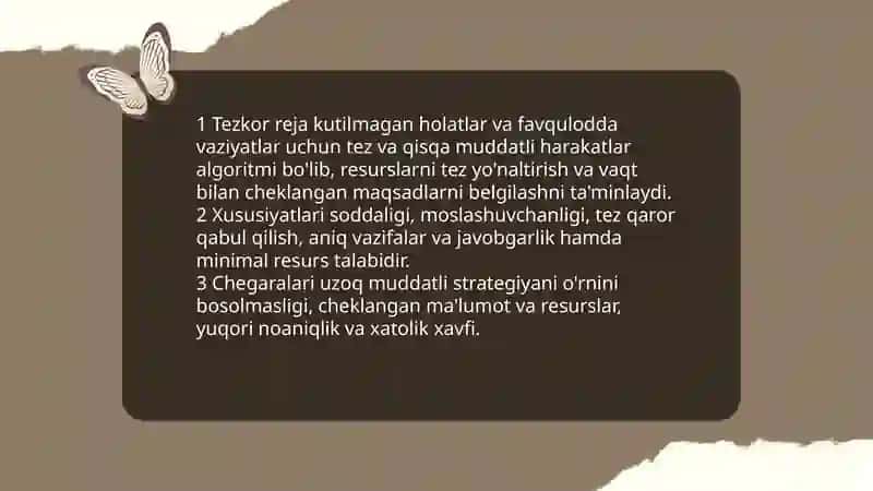 Istiqbolli reja va uning boshqaruvdagi ahamiyati 4