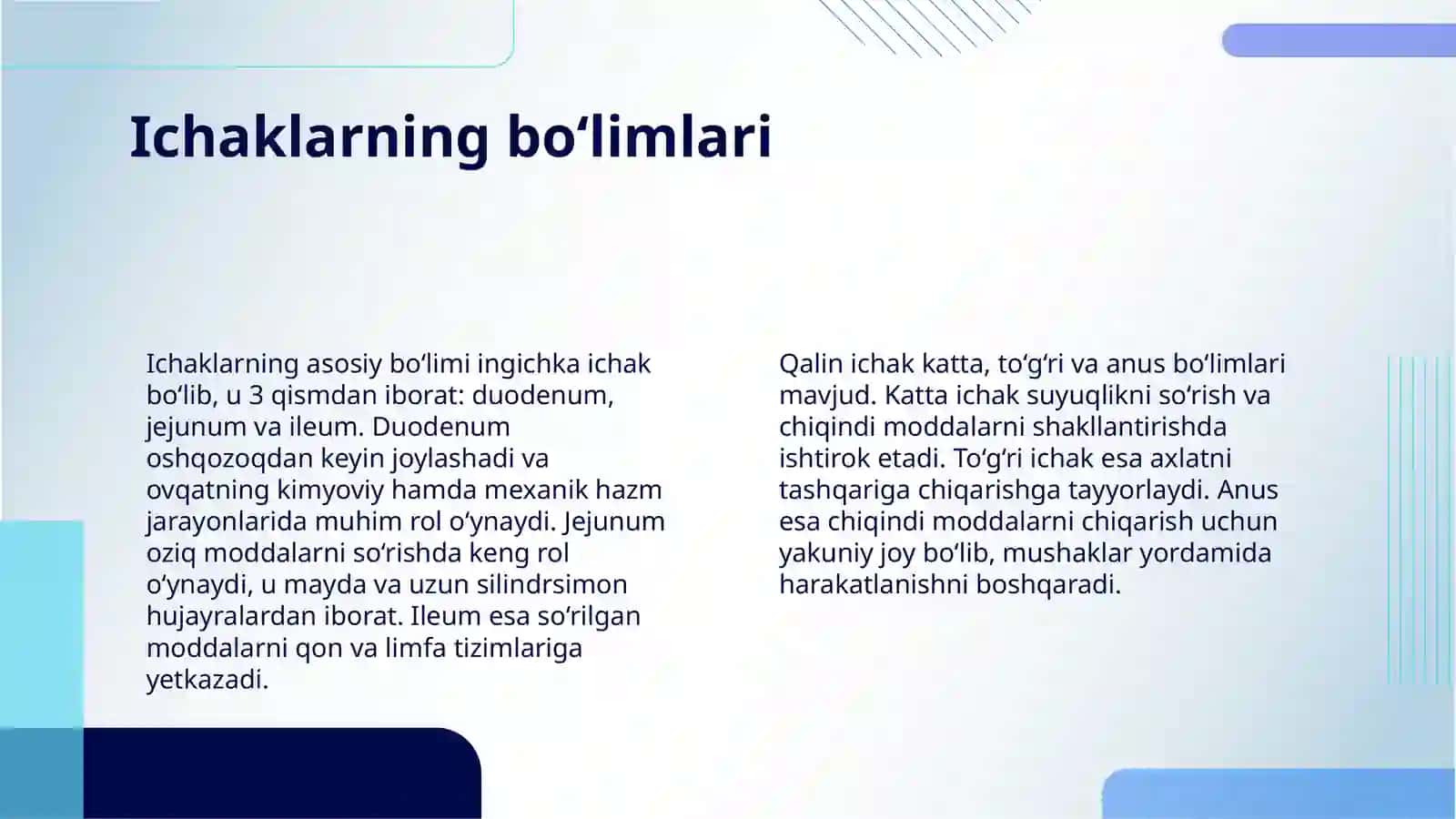 ICHAKLAR TUZILISHI VA VAZIFALARI 4