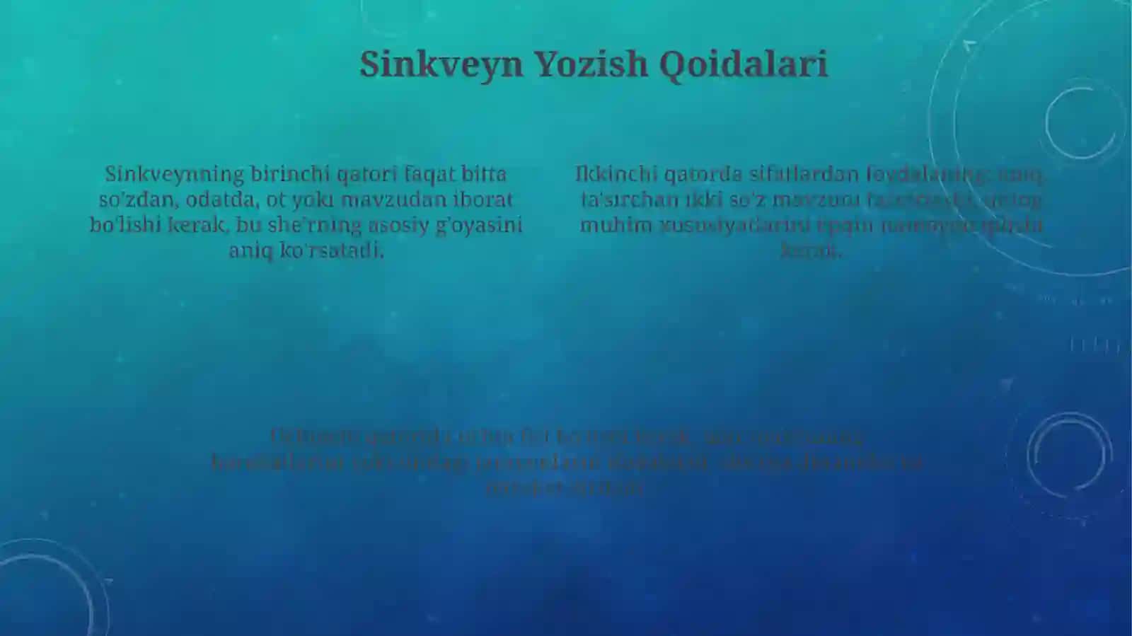 Sinkveyn metodi 4