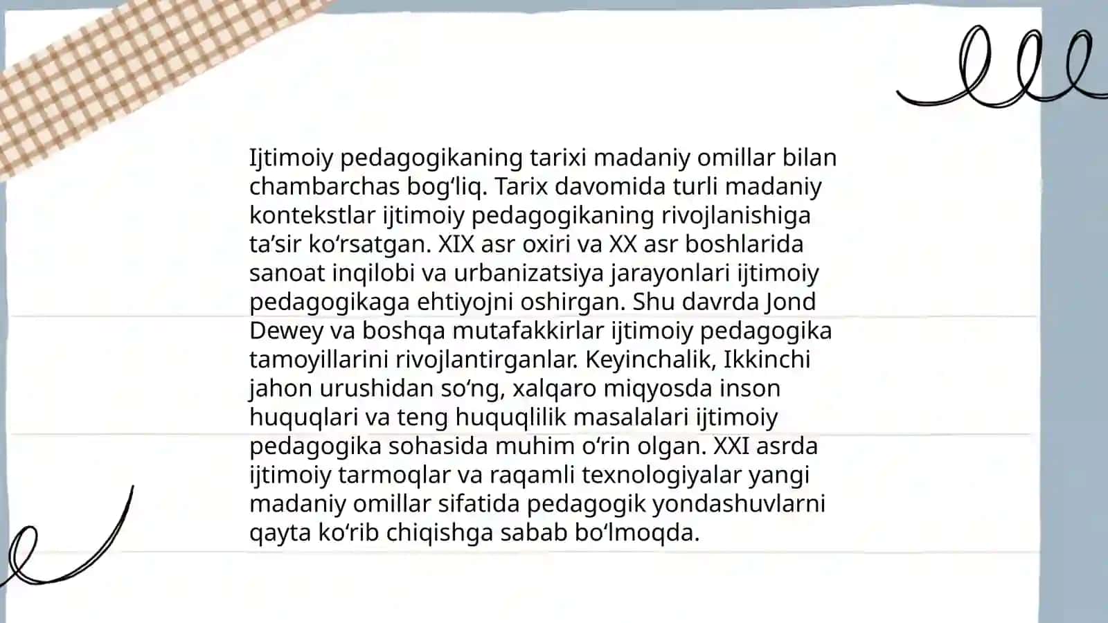 Oʻzbekistonda ijtimoiy pedagogikaning rivojlanish bosqichlari 4