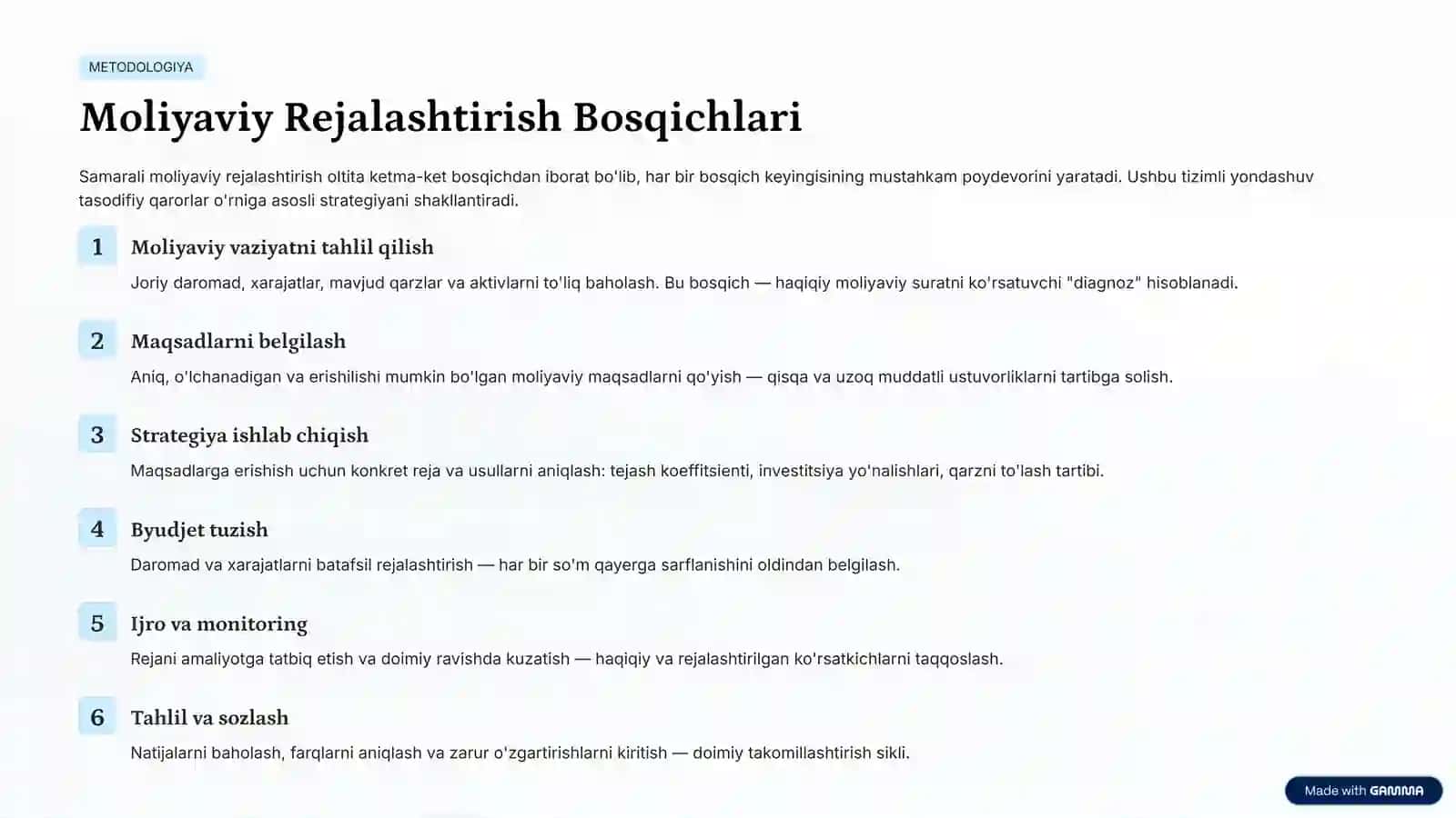 Moliyaviy Rejalashtirish va Byudjetlashtirish Tizimi 4