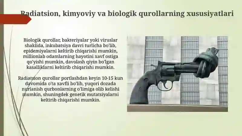 Aholini ommaviy qirg'in qurollaridan himoya qilish 4