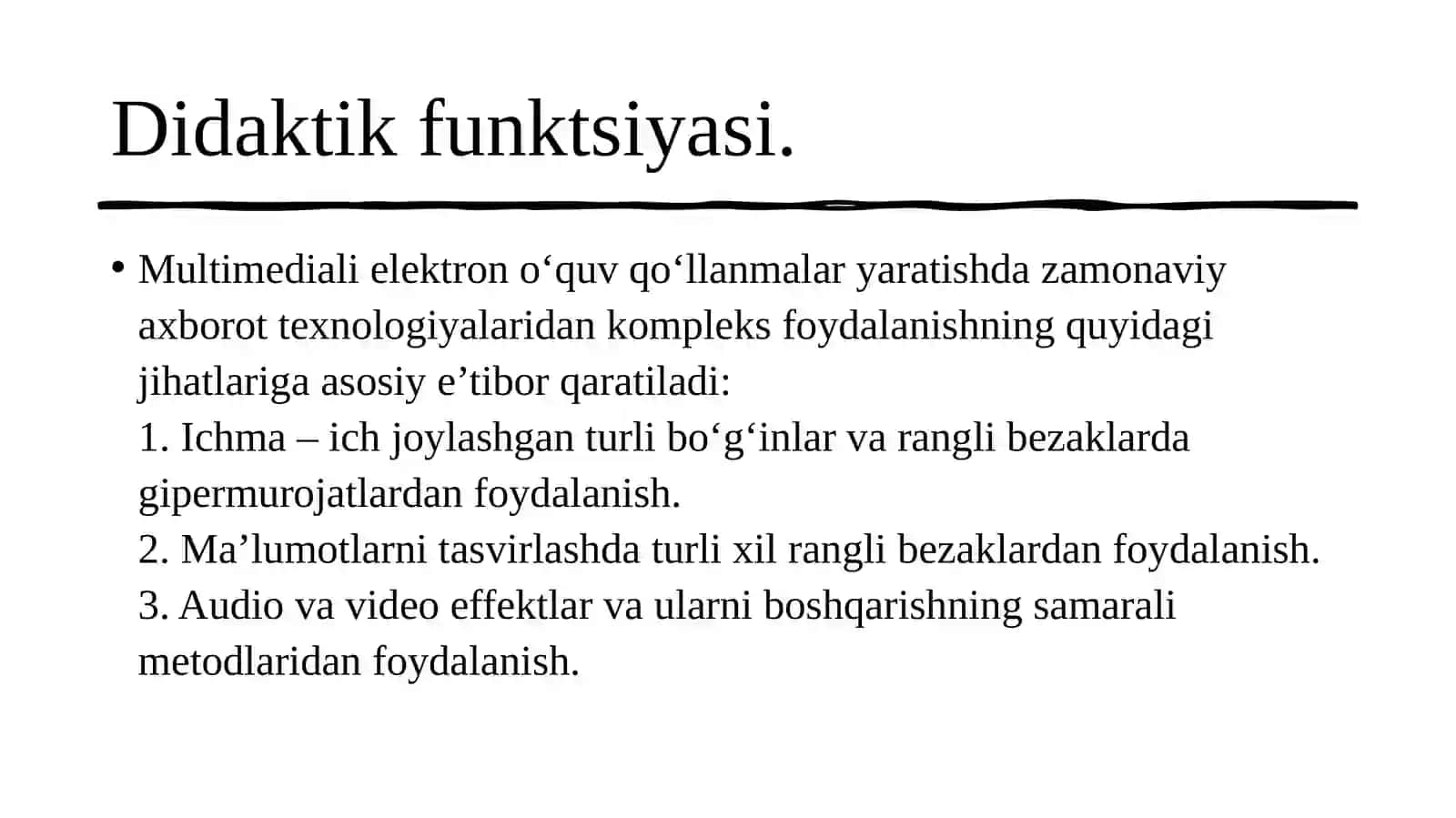 Dasturiy vositalarning didaktik imkoniyatlari 4