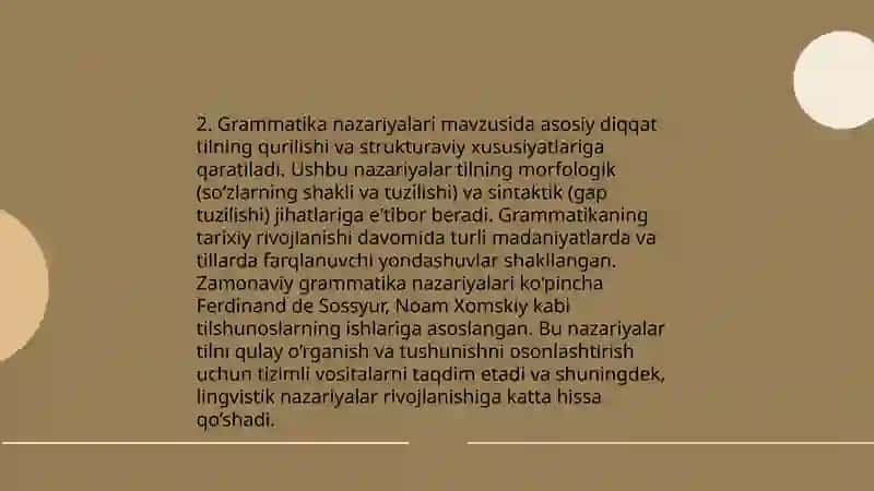 Tilshunosnik tarixidagi yo'nalish va maktablar 4