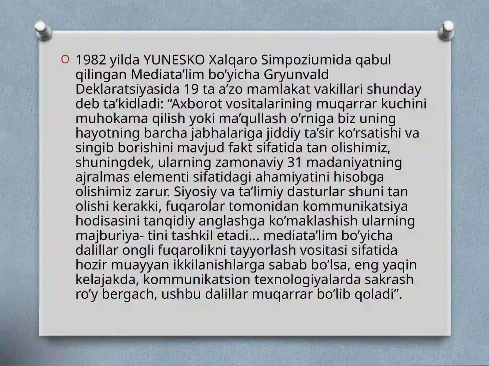 MEDIA MAYDONDA AXBOROT TARQATISH MADANIYATI 4