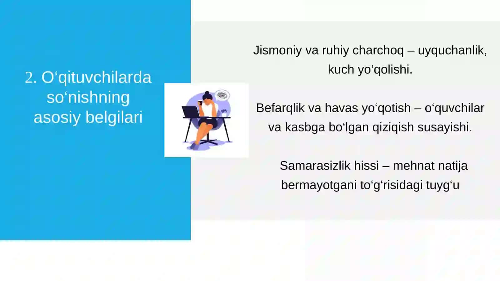 O‘qituvchilarning kasbiy so‘nishining oldini olish va stresslarga bardoshlilik darajasini oshirish 4