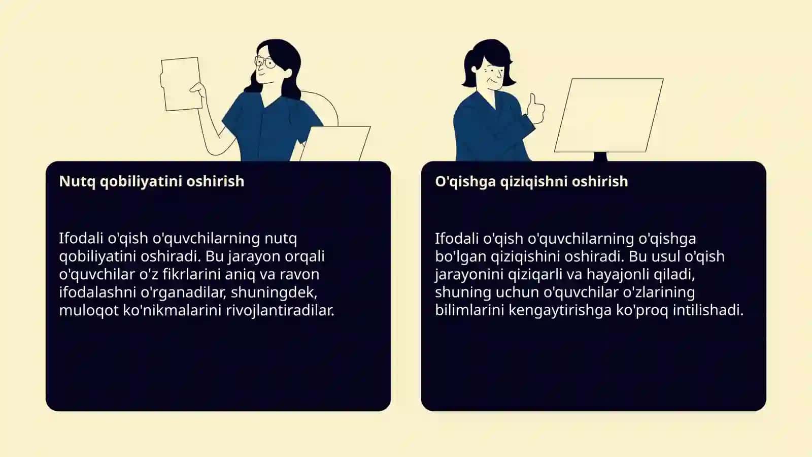 Ifodali o'qishga o`rgatish orqali o'quvchilarning ogʻzaki nutqni oʻstirish 4