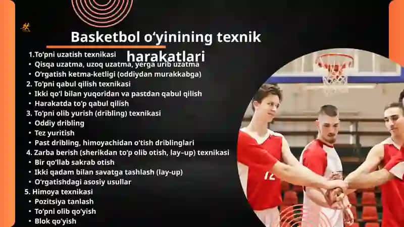 BASKETBOL O‘YININING TEXNIK VA TAKTIK HARAKATLARINI O‘RGATISH METODIKASI 4