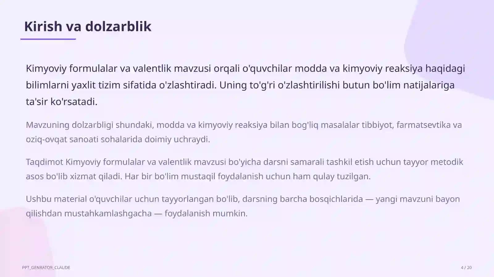 Kimyoviy formulalar va valentlik (7-sinf) 4