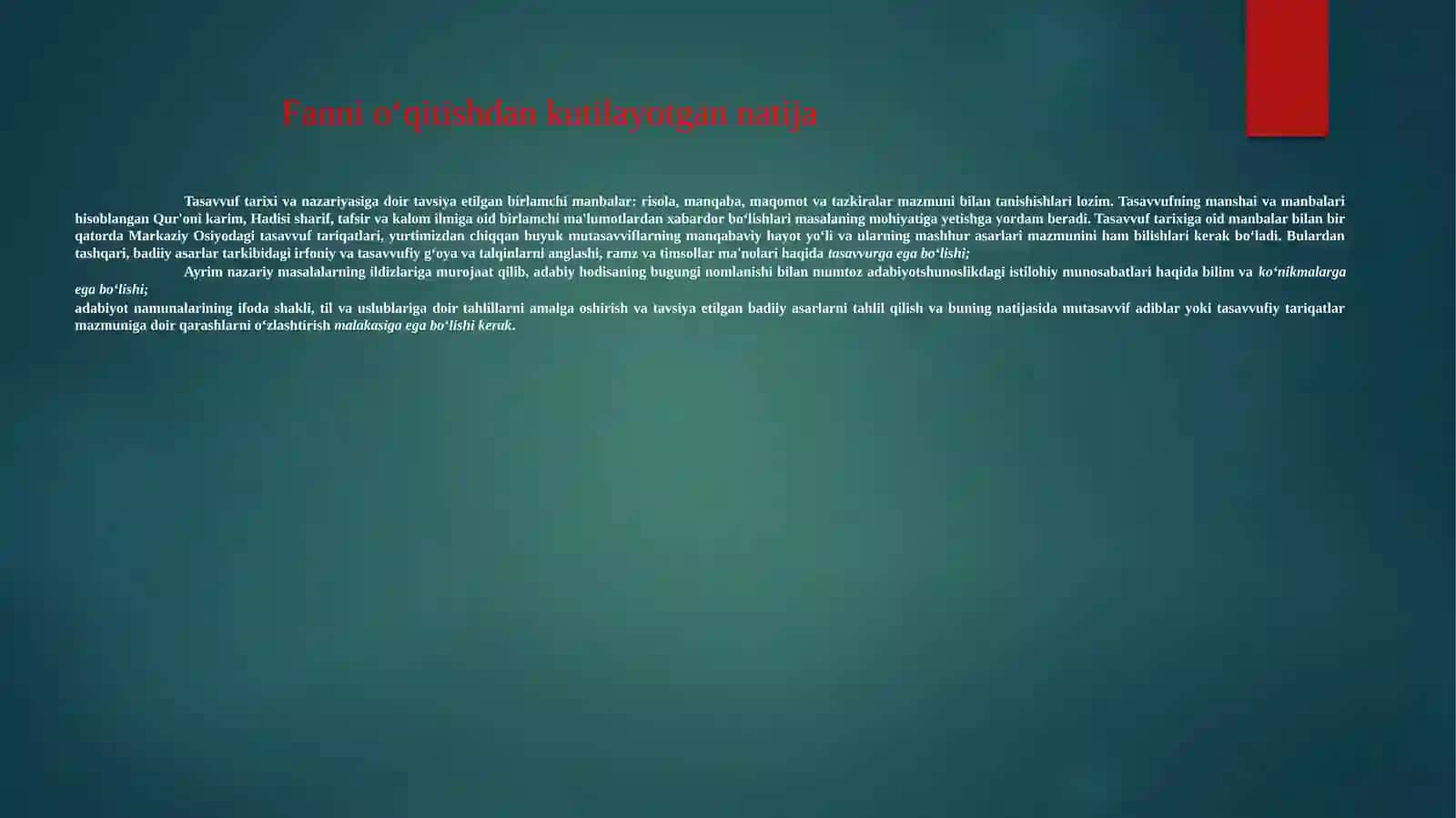Tasavvuf adabiyotini o'rganish 4