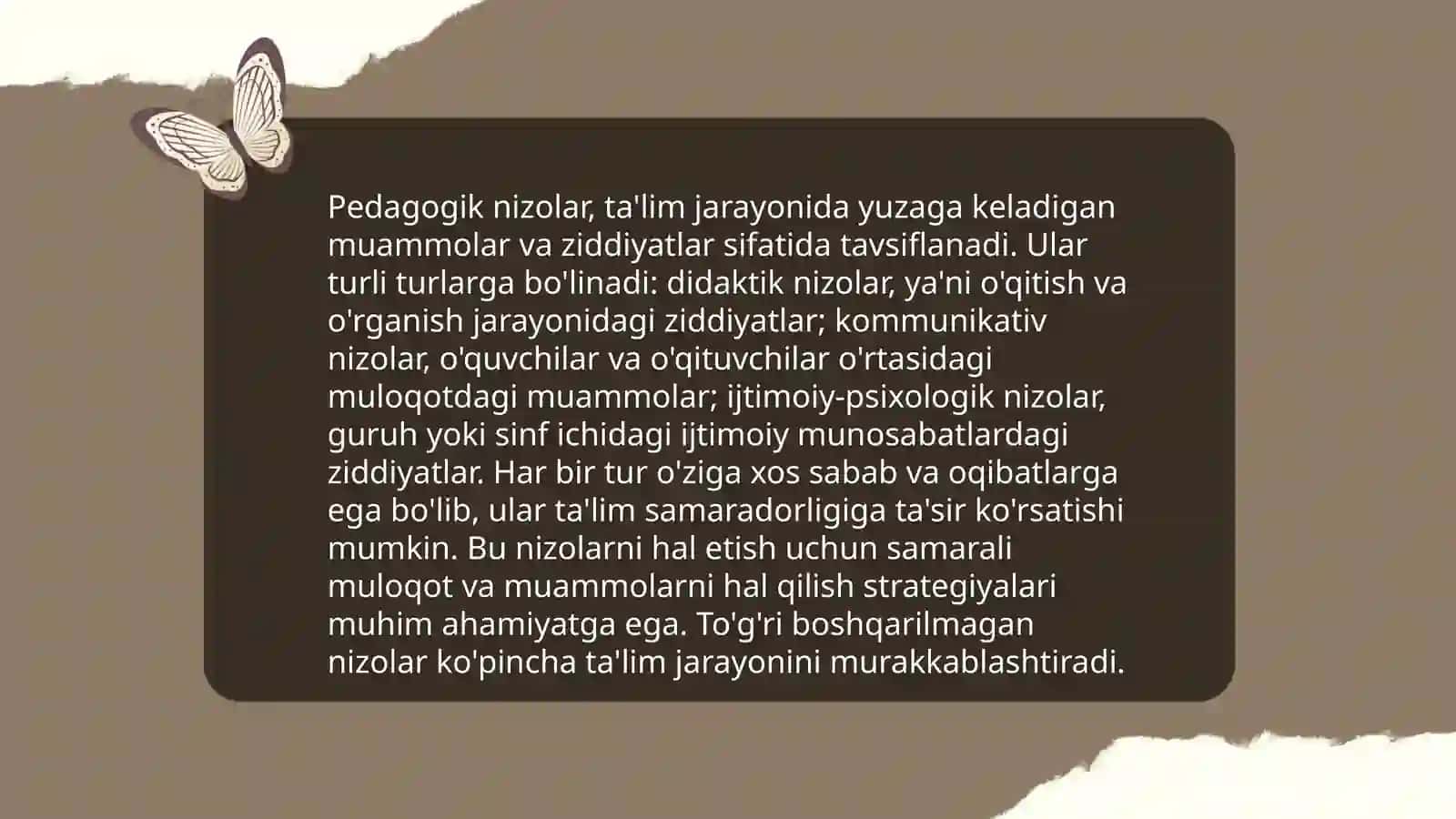 Pedagogik nizolar va ularning bartaraf etish texnologiyalari 4
