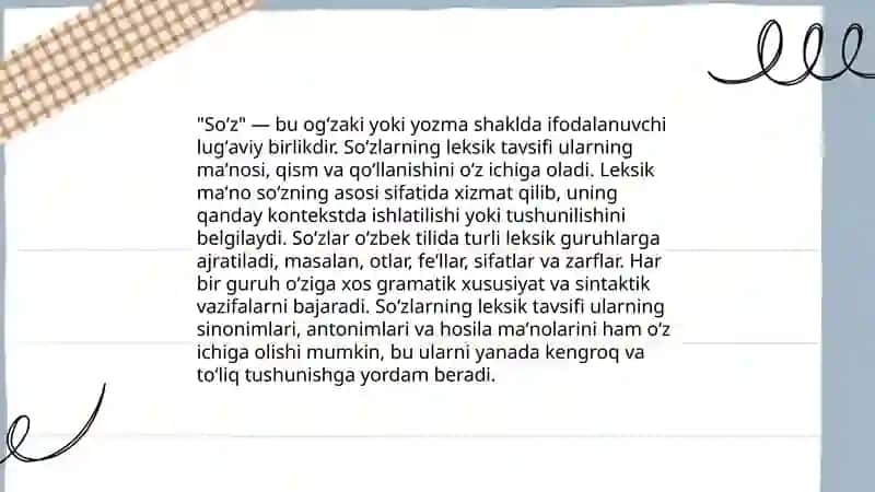 Soʻz va leksika 4