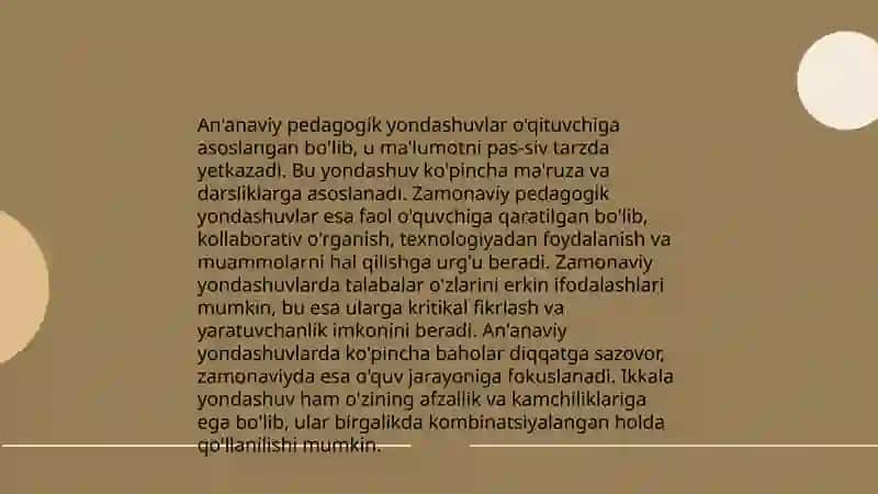 Mutafakkirlarning pedagogik qarashlari va ustoz murabbiyga qo'ygan talablarini o'rganish 4