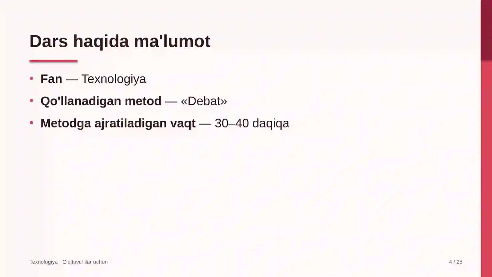 texnologiya darslarida debat metodidan foydalanish 9943 4