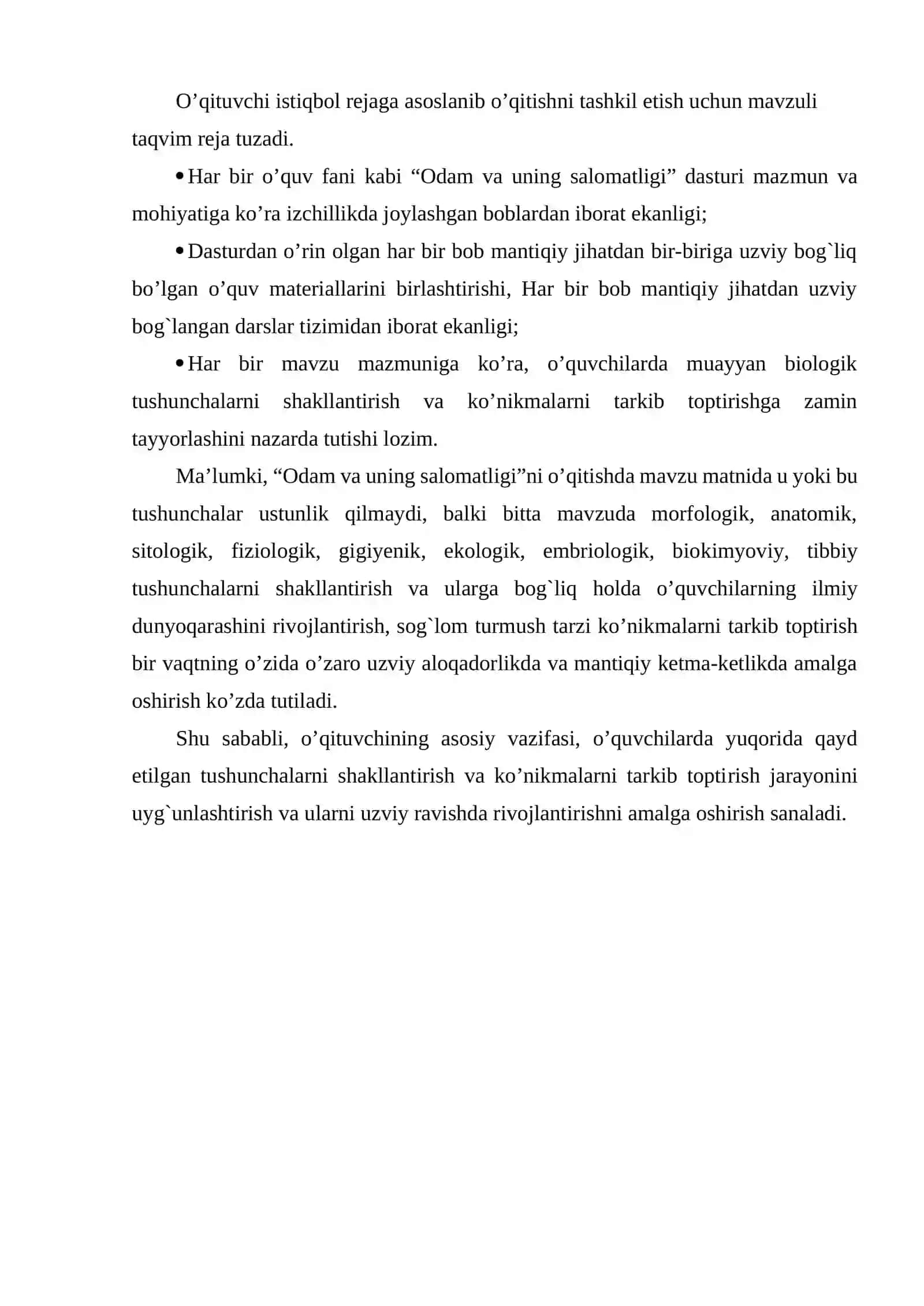 Odamlar va ularning salomatligi o'quv kursi 4