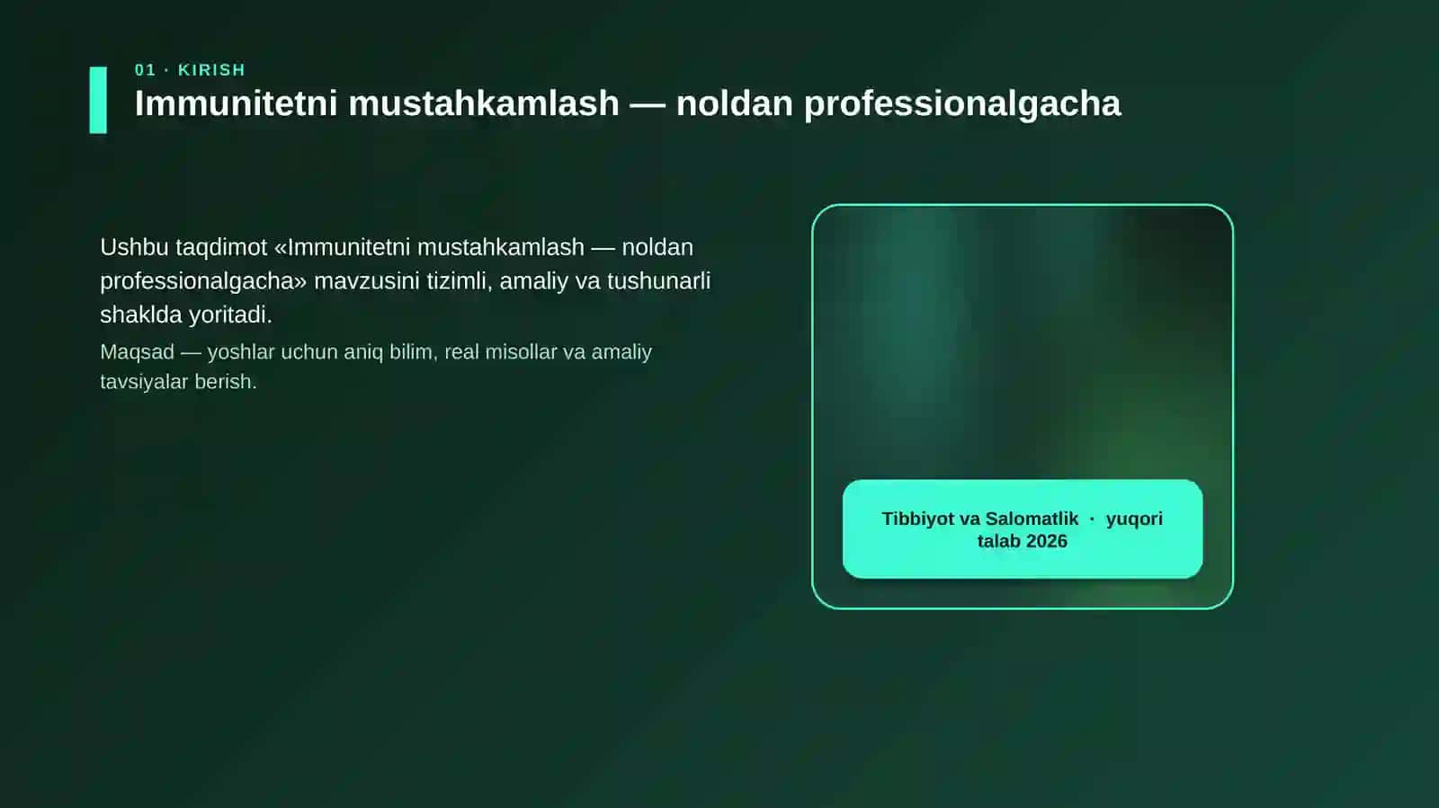 Immunitetni mustahkamlash — noldan professionalgacha 4