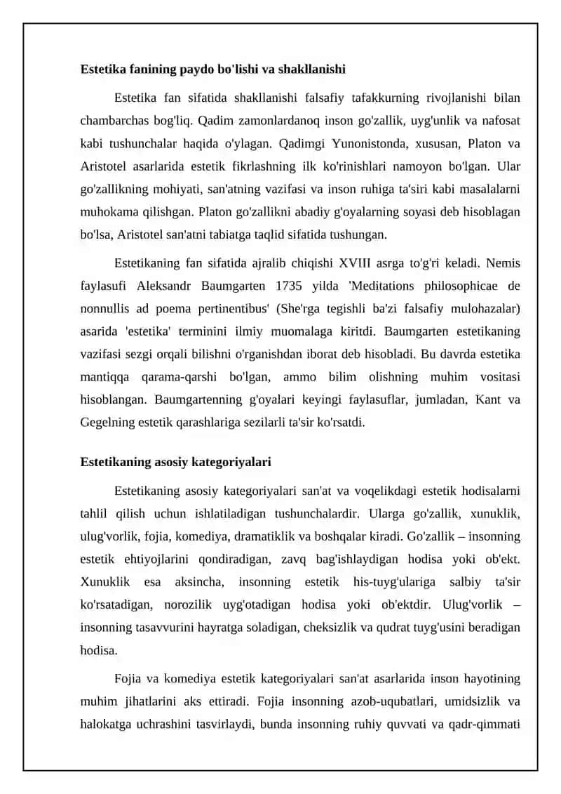 Estetika va go'zallik 4