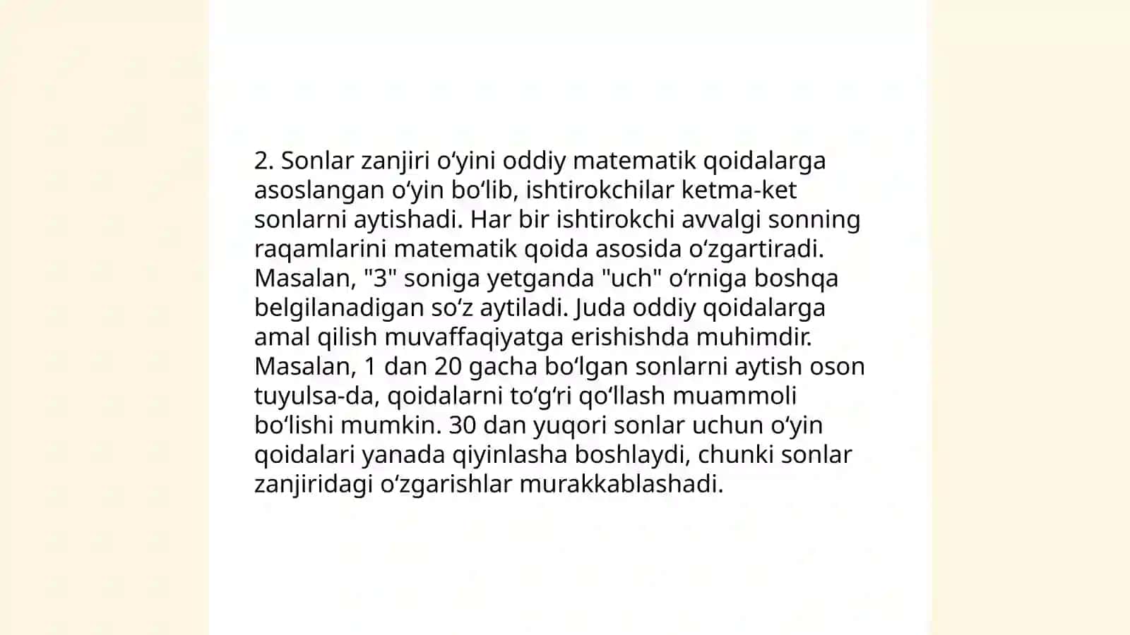 Qiziqarli õyinlar orqali sinfdan tashqari ish tashkil etish 4