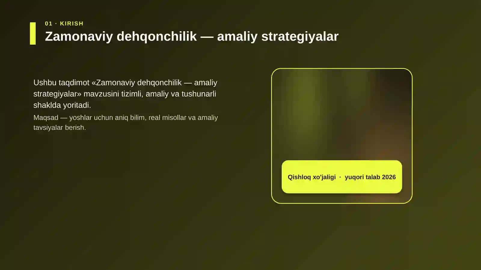 Zamonaviy dehqonchilik — amaliy strategiyalar 4