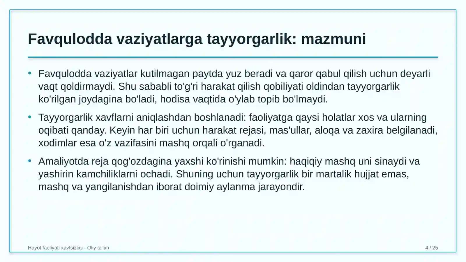 yo'l qurilishida favqulodda vaziyatlarga tayyorgarlik 6900 4