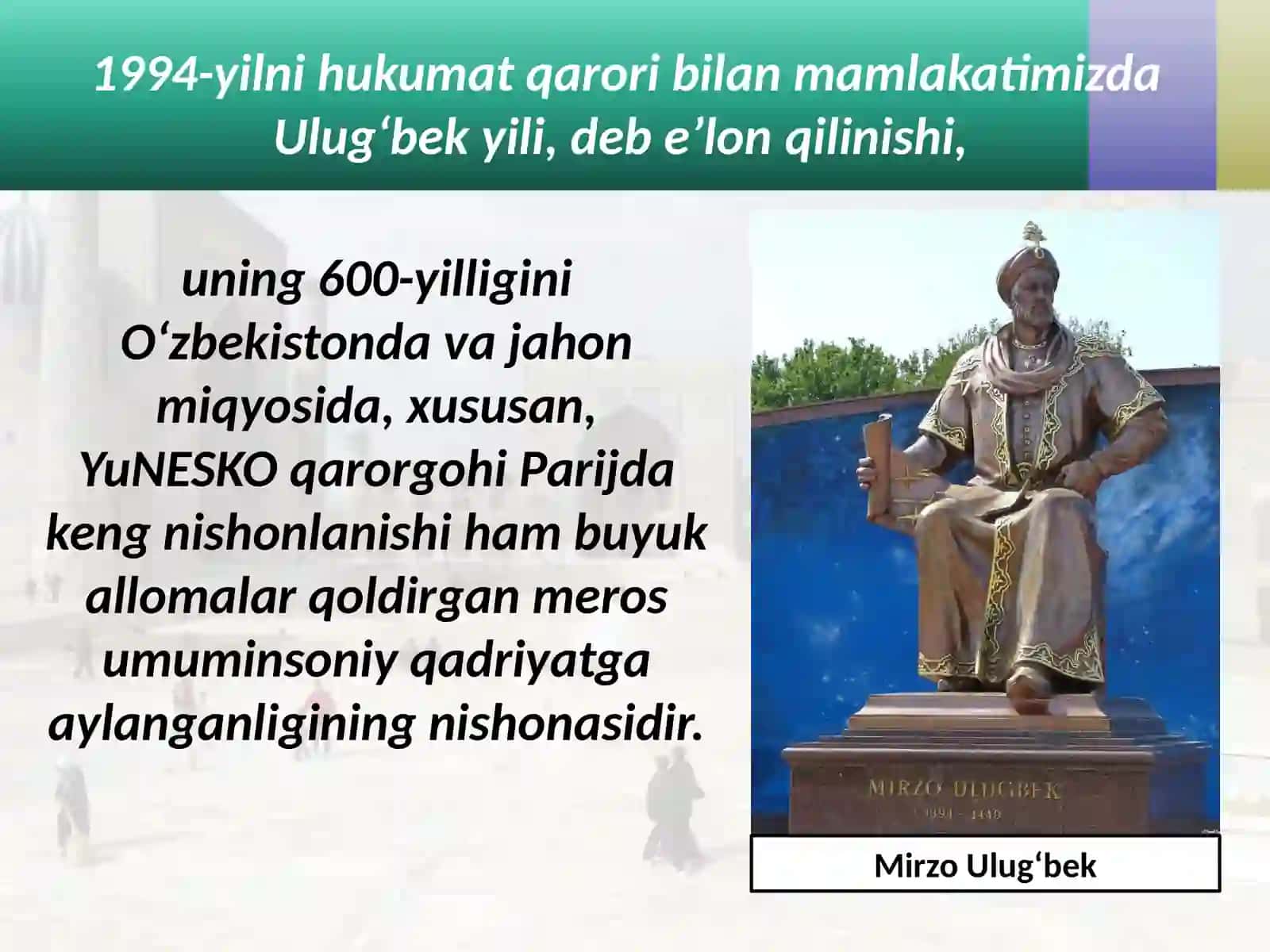 O‘zbekistonda ana’naviy va tarixiy merosning tiklanishi 4
