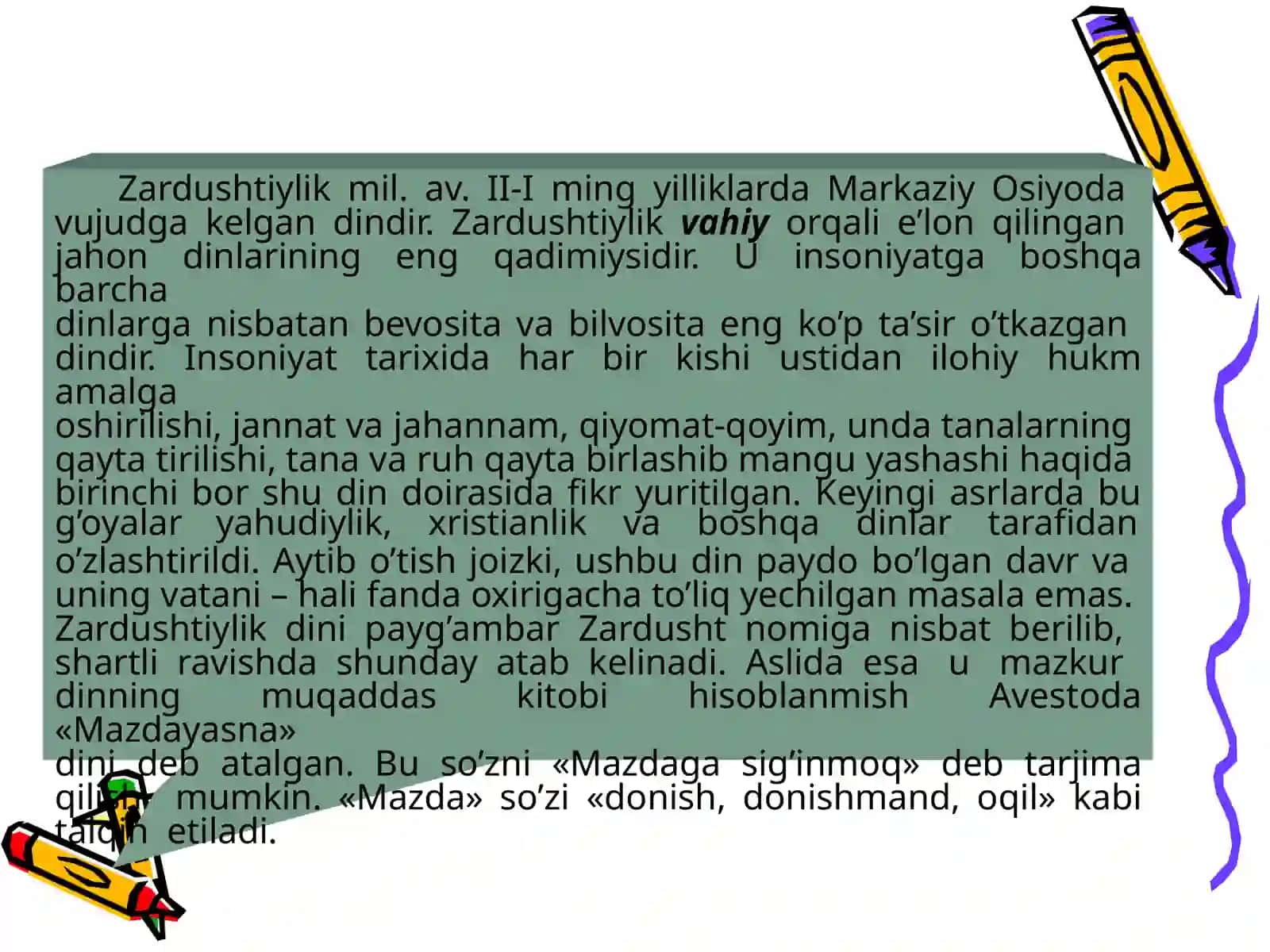 Zardushtiylikning teologik tizimi vadiniy marosimlari 4